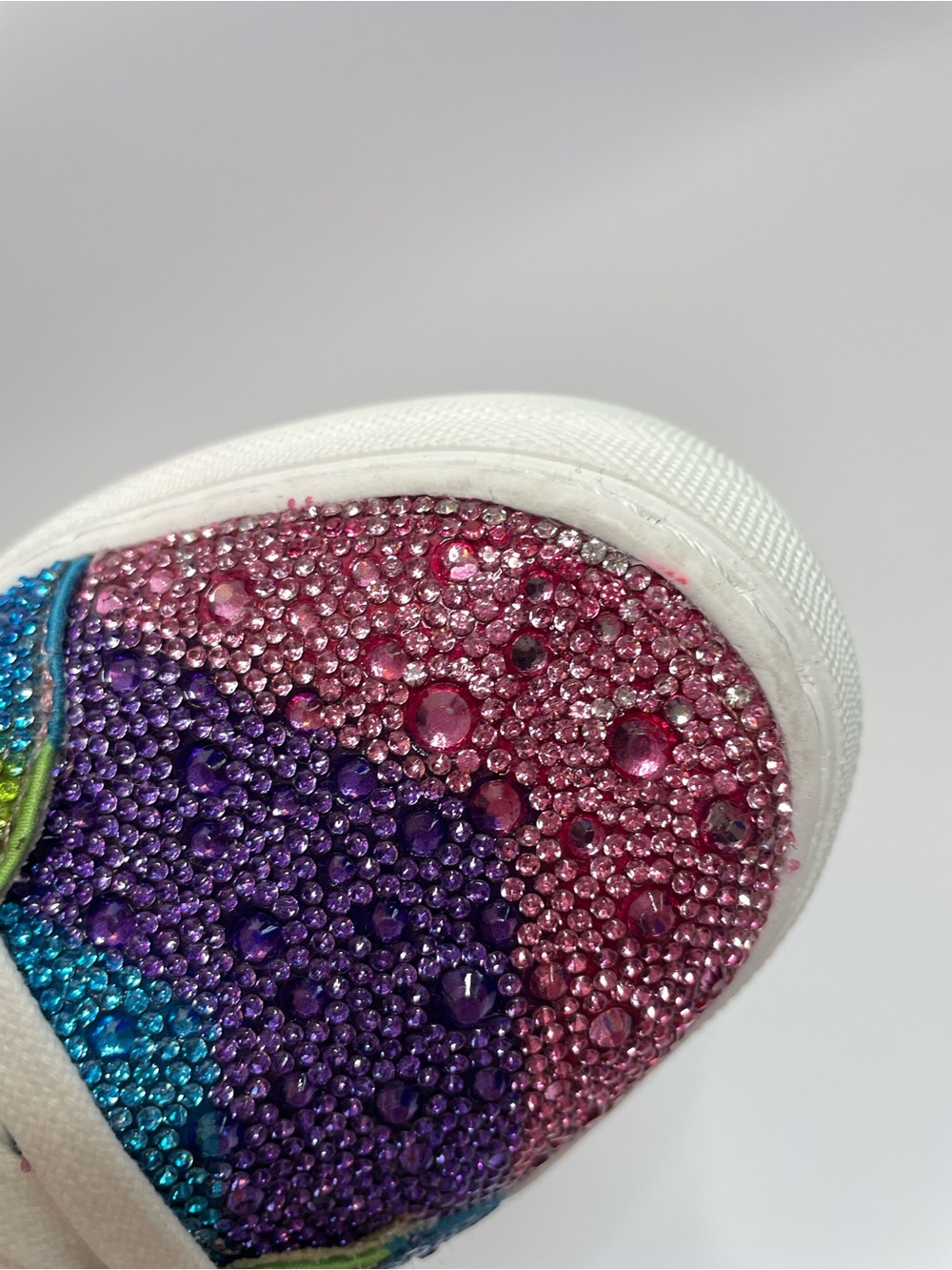 Betsey Johnson | Sidny Rhinestone Rainbow Pride Platform Sneakers Size 8.5 - Picture 14 of 15